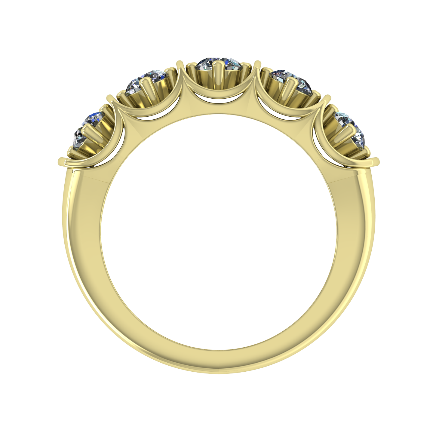 DIAMOND BANDS & STACKABLES 5 STONE  RINGS & BANDS